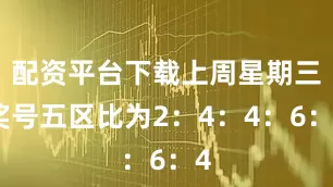 配资平台下载上周星期三奖号五区比为2：4：4：6：4