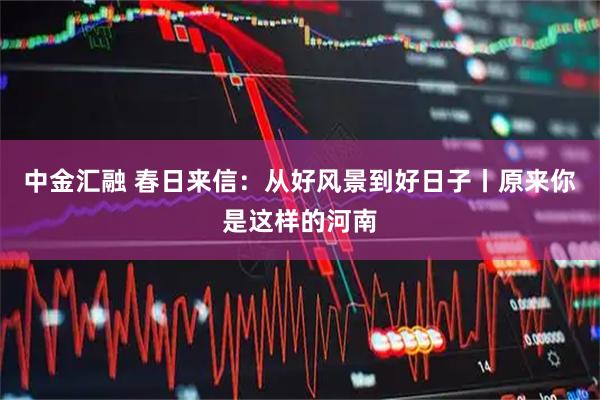 中金汇融 春日来信：从好风景到好日子丨原来你是这样的河南